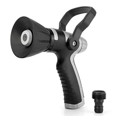 Imagem de Bocal de mangueira de jardim, pulverizador de mangueira de metal resistente bocal de mangueira pulverizador bocal de mangueira de água perfeito para limpar, regar rua de jardim, lavar carros, animais de estimação