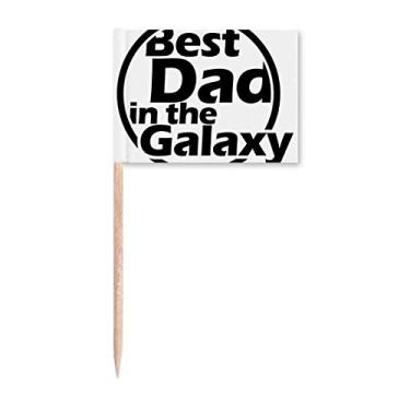 Imagem de Melhor pai na galáxia com citações para o dia dos pais marcadores para decoração de festa