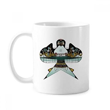 Imagem de Kite Caneca chinesa tradicional padrão de cultura chinesa cerâmica xícara de café porcelana louça