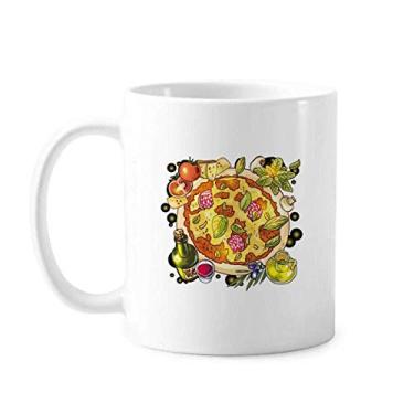 Imagem de Pizza Vegetal Italy Foods Caneca de chá cerâmica xícara de café porcelana louça