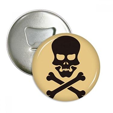 Imagem de Halloween Skull Bones abridor de garrafas ímã de geladeira emblema multifuncional