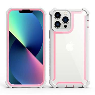 Imagem de TPU transparente à prova de choque pc 2 em 1 proteger capa de telefone para iphone 14 plus 13 12 11 pro max x xs xr engrossar silicone armadura anti-queda, b, para iphone 14pro max