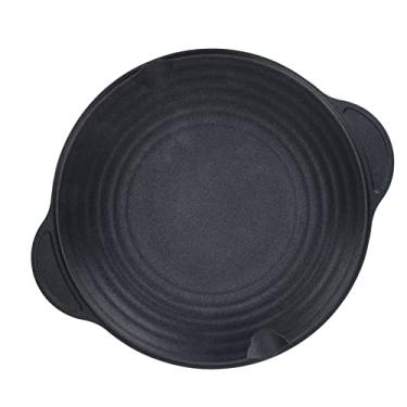 Imagem de Churrasqueira doméstica, panela redonda de liga de alumínio preta para cozinha (34 cm)