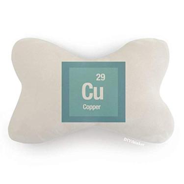 Imagem de DIYthinker Almofada para decoração de pescoço com elemento químico de cobre Copper para carro
