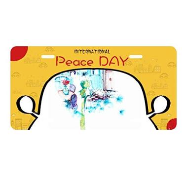 Imagem de DIYthinker Dente-de-leão vaso de mesa para pintura em aquarela placa de carro decoração Dia da Paz