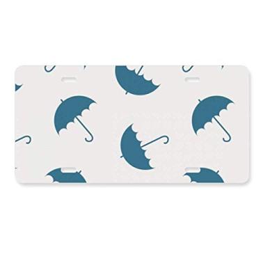 Imagem de DIYthinker Blue Umbrella Weather Rain Cloud placa de licença decoração aço inoxidável automóvel etiqueta