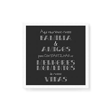 Imagem de Arte Maníacos Quadro Decorativo em Tela Canvas Família e Amigos - 30x30cm