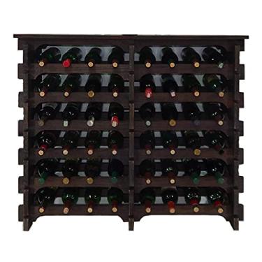 Imagem de Adega Vinho Madeira 48 Garrafas Tipo Mesa Cor Imbuia C08 Cevey Adegas e Artesanatos