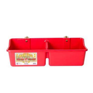 Imagem de Little Giant Alimentador Portátil com Divisor (Vermelho) Plástico Resistente Montável para Pecuária e Animais de Estimação (16 Quartos) (Item Nº HFP24DRED)