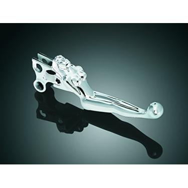 Imagem de Kuryakyn 1049 Acessório de guidão de motocicleta: Alavancas de embreagem e gatilho de freio com silhueta de menina para motocicletas Harley-Davidson 1996-2017 com embreagem a cabo, cromada, 1 par