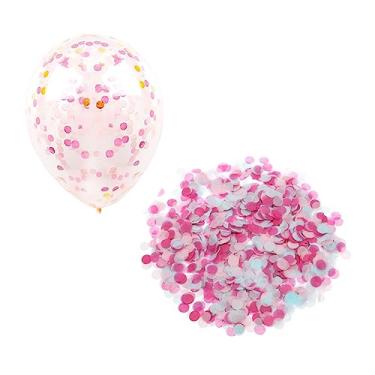 Imagem de CAXUSD Balões De Confete De Rosa Confete De Casamento Papel De Seda Pêssego Confete Colorido Granulado De Futebol Círculos De Confete De Papel Balão De Confete Adereços Instantâneo