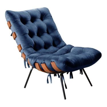 Imagem de Poltrona Decorativa Costela de Adão Botonê Sala Varanda Recepção