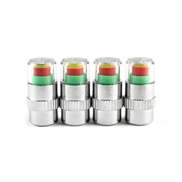 Imagem de Hosioe 4PCS auto pneu pressão monitor pneu gage alerta sensor indicador válvulas tampas