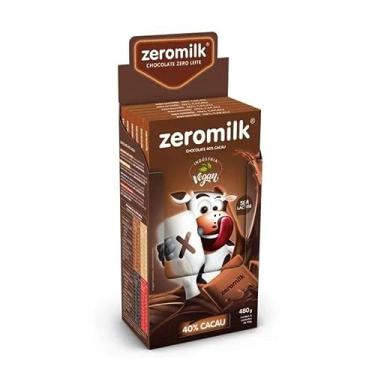 Imagem de Chocolate Sem Lactose Vegano 40% Cacau Zeromilk - 6 unidades de 80g