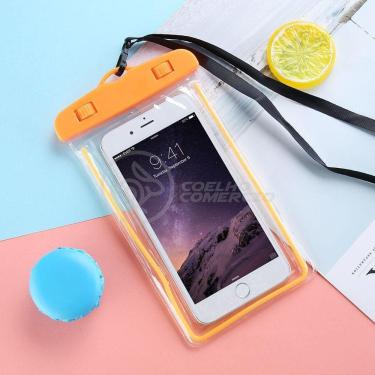 Imagem de Capa Bolsa A Prova Dágua Impermeável Universal Para Laranja