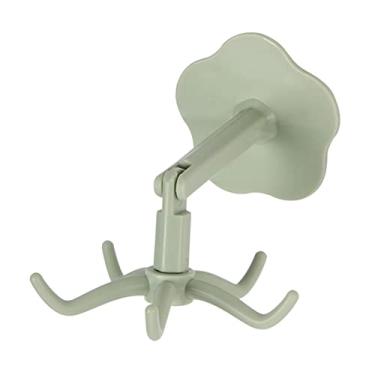 Imagem de Suporte de pendurar giratório de 360° para pendurar montado na parede, 5 garras, suporte de cabide para casa, cozinha, banheiro, toalha organizadora