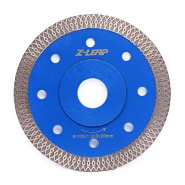 Imagem de Z-LEAP Lâmina de serra de diamante turbo com borda super fina de 10 cm para cortar granito mármore cerâmica azulejos de porcelana, LP-JP4, Azul, 4 Inch- 4/5 hole