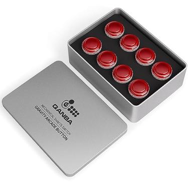 Imagem de qanba Gravity LX 30mm Mechanical Pushbutton Switch Button Arcade Buttons DIY Kit (Boxed (Translucent Red B06)