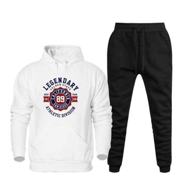 Imagem de Conjunto Moletom Canguru Estampado California Com Calça Cordao Ajustavel Flanelado Maximo Conforto