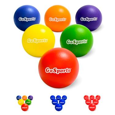 Imagem de GoSports Bola de brinquedo de espuma macia para brincar – Pacote com 6 unidades para crianças – Inclui bolsa de transporte de malha