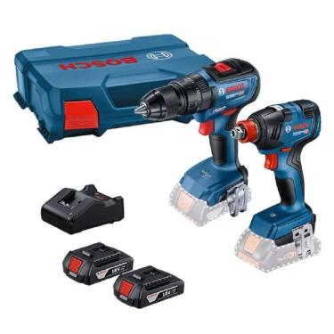 Imagem de Kit Parafusadeira GSB-18V-50 + Chave Impacto GDX-18V-200 BIVOLT BOSCH