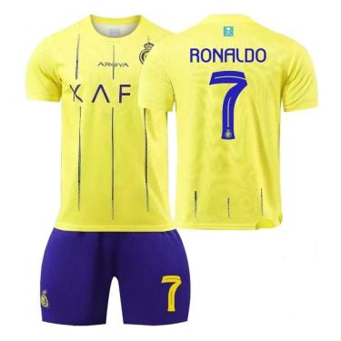 Imagem de Conjunto de uniformes de futebol para meninos Ronaldo Al Nassr, nova temporada 2023-2