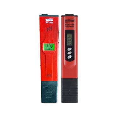 Imagem de Kit Medidor Ph Digital 0 A 14 Ph Tipo Caneta Ph-1700 Medidor Totais Sólidos Dissolvidos Tds Temperatura Tds-100 Estojo