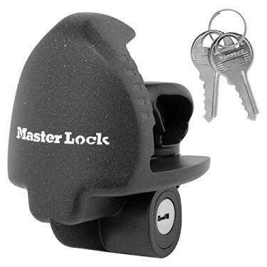 Imagem de Master Lock Trava de engate de reboque de tamanho universal preto, trava de acoplador de reboque para proteger trailers, trailers de cavalos, trailers de ferramentas e muito mais, 379ATPY