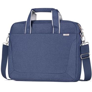 Imagem de BAFFINA Bolsa de ombro para laptop de 15,6 polegadas de 16 polegadas para homens e mulheres, bolsa de transporte de computador à prova d'água com alça, pasta de laptop para Macbook/Chromebook/Notebook