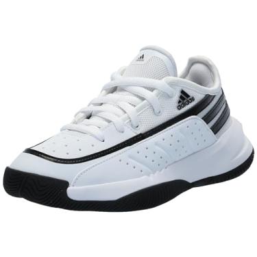Imagem de adidas Tênis unissex adulto Front Court, Branco/Preto/Preto, 37 BR