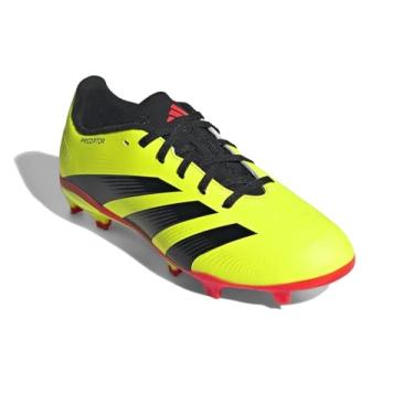 Imagem de adidas Tênis unissex infantil League Predator 24 Firm Ground, Team Solar Amarelo/Preto/Vermelho Solar, 6 Big Kid