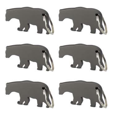 Imagem de Swatom Chaveiro de urso preto, abridor de garrafa, ferramenta abridor de cerveja, chaveiro, corrente, acessórios (6P,)