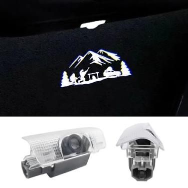 Imagem de 2 peças de luzes de logotipo de porta de carro compatíveis com LX570 2010-presente; GX400 GX460 2010-2023 LED cortesia fantasma luzes sombra projetor laser bem-vindo lâmpada poça acessórios para carro