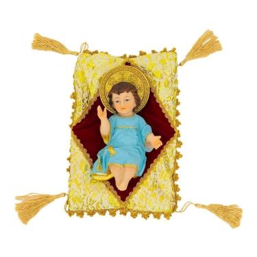 Imagem de Imagem Enfeite Natal Presépio Menino Jesus Roupa Azul - 20cm