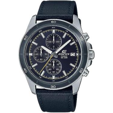 Imagem de Relógio CASIO EDIFICE masculino couro EFR-526L-2CVUDF
