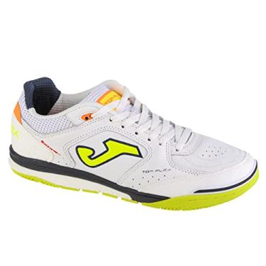 Imagem de Chuteira de Futsal Joma Top Flex Rebound - Branco e Amarelo Cor:Branco;Tamanho:43