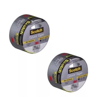Imagem de Kit 2 Fita Silver Tape 3M SCOTCH 45MM X 5M