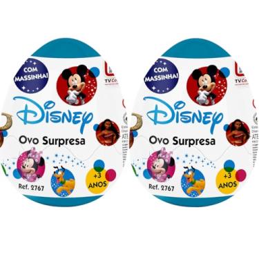 Imagem de Conjunto de 2 Brinquedos Ovo Surpresa Massinha Modelar Atóxica Colorida Disney Brinquedo Original Conjunto de 4 Massinhas De Modelar e 4 Forminhas Moana Mickey Minnie Criança Massinha Não Tóxica Segura Para Crianças Brincar Massa