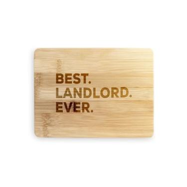 Imagem de Tábua de cortar proprietário, melhor senhorio de todos os tempos, presente para senhorio, presente para proprietário, tábua de corte de bambu, ideia de presente de inauguração de casa, aniversário,