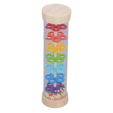 Imagem de Brinquedos Montessori de Madeira para Bebês, Chocalho de bebê de 6,9 ​​polegadas, Brinquedo de Desenvolvimento Sensorial, Instrumento Musical de Gotas de Chuva, Brinquedos