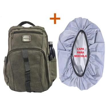 Imagem de Mochila Lona Notebook  17 6108 + Capa - ELLO, verde