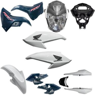 Imagem de Kit Carenagem Cg Fan 160 Branca Modelo 2022 / 2024 Completo - SPORTIVE