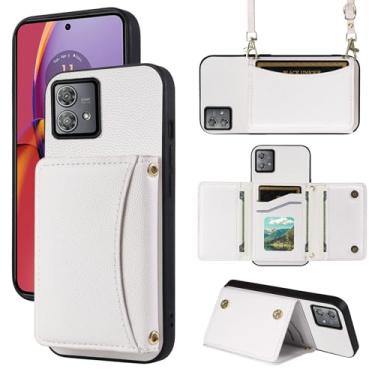 Imagem de Furill Capa de telefone para Motorola Moto G84 5G capa carteira com alça de ombro transversal e suporte de couro para cartão de crédito bolsa flip bolso fino suporte celular acessórios G 84 2023