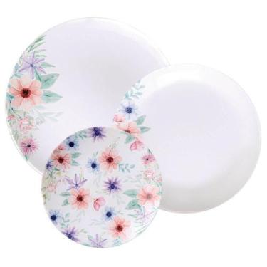 Imagem de Jogo de Pratos Tramontina Floratta em Porcelana Decorada 12 Peças 9658