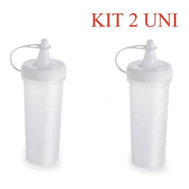 Imagem de KIT 2 Bisnaga Maionese/catchup/mostarda 280ml Transparente - Plasutil