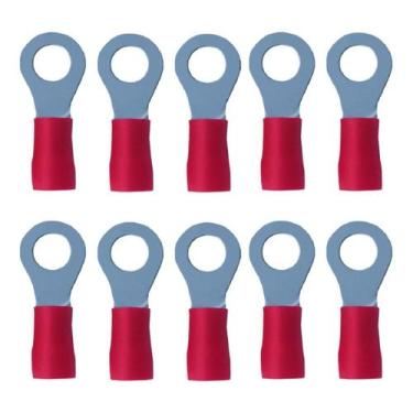 Imagem de Terminal Conector Pré Isolado Vermelho Olhal 1,5mm 100 Peças - PENZEL