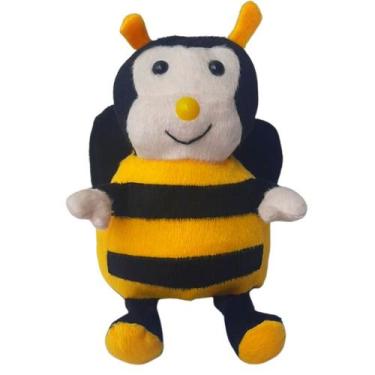 Imagem de Abelha de Pelúcia Amarela 18 cm Antialérgica - Mirante Brasil
