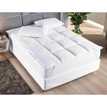 Imagem de Pillow Top Casal Padrão Medida 1,88m X 1,38m X Até 40 Cm Alt. Branco -