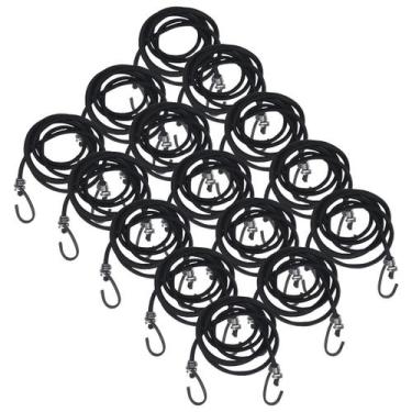 Imagem de Kit 15 Extensor Corda Elástico 2,0M Gancho de Ferro Amarrar Carga Baga