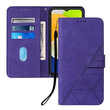 Imagem de Asdsinfor Capa flip para Poco X6 Pro/Redmi K70E coldre carteira de couro sintético com suporte para cartões, fecho magnético à prova de choque, capa protetora para Xiaomi Poco X6 Pro. Roxo YBS